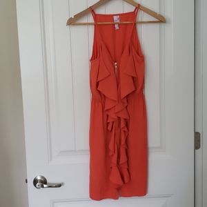 Alya Zip Front Coral Dress